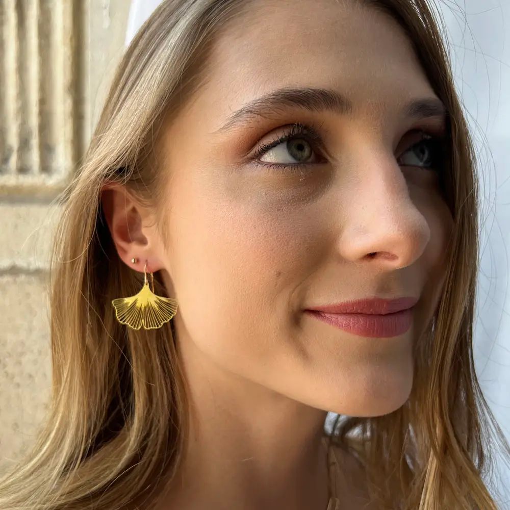 Ginko Leaf Earrings