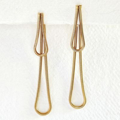 Snake Chain Double Hoop Earrings