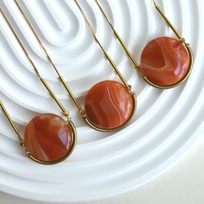 Cradle Necklace - Red Agate