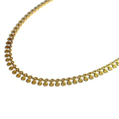 Sun Charm Choker Necklace