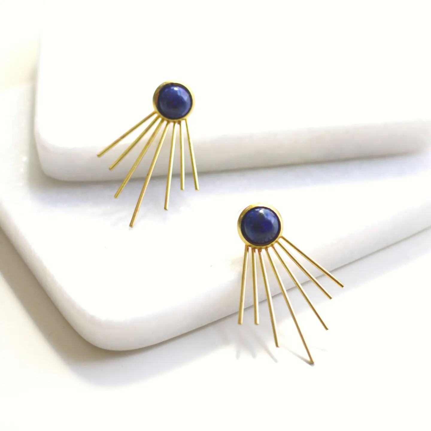 Judy Jacket Earrings - Lapis Lazuli