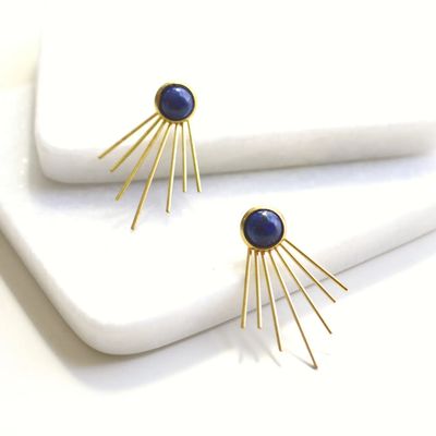 Judy Jacket Earrings - Lapis Lazuli