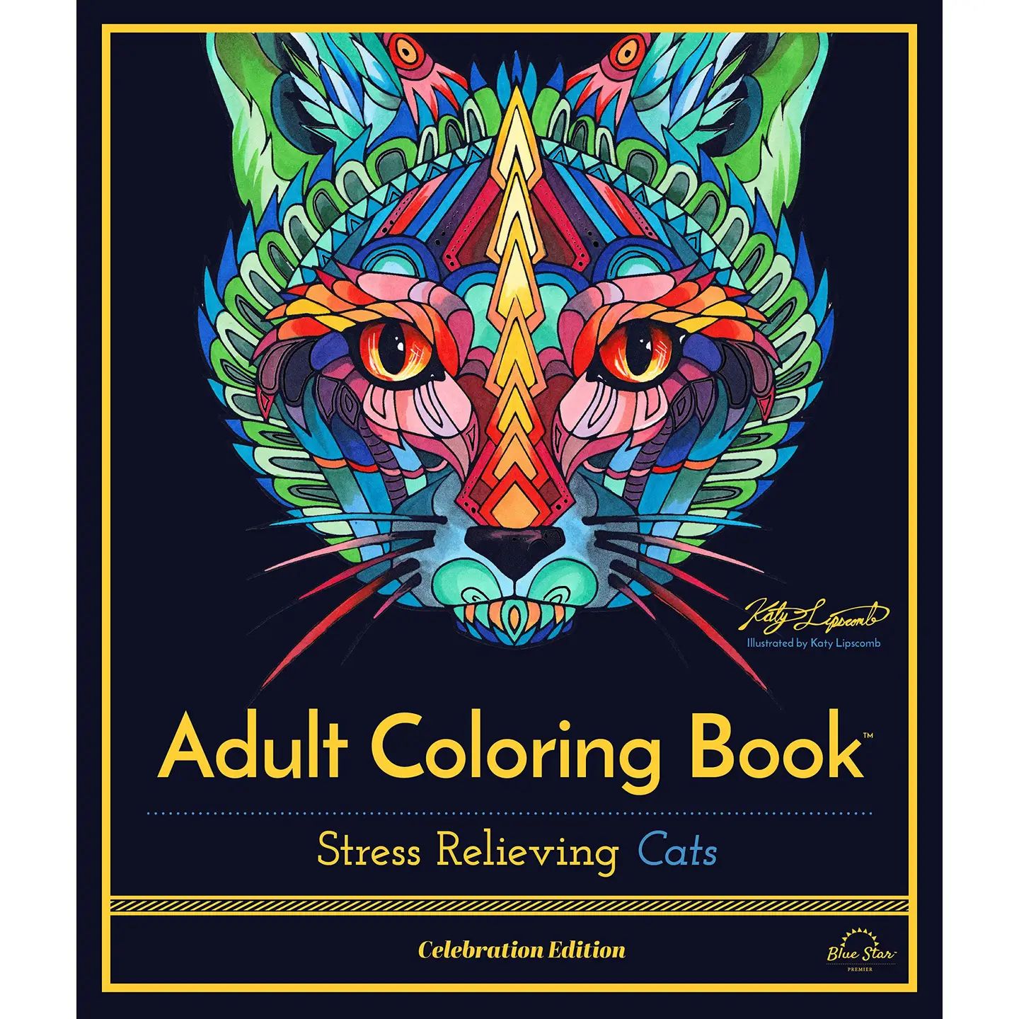 Stress Relieving Cats Coloring Book