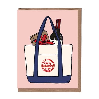 TJ Tote Birthday Greeting Card