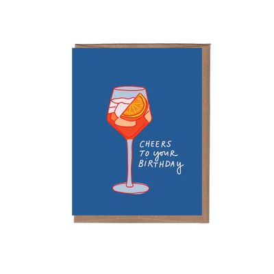 Scratch &amp; Sniff Aperol Spritz Birthday Card