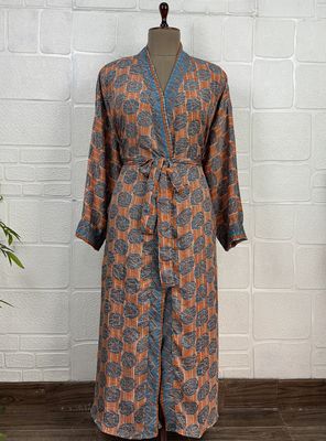 Recycled Silk Long Robe No. 8