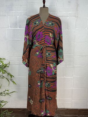 Recycled Silk Long Robe No. 10