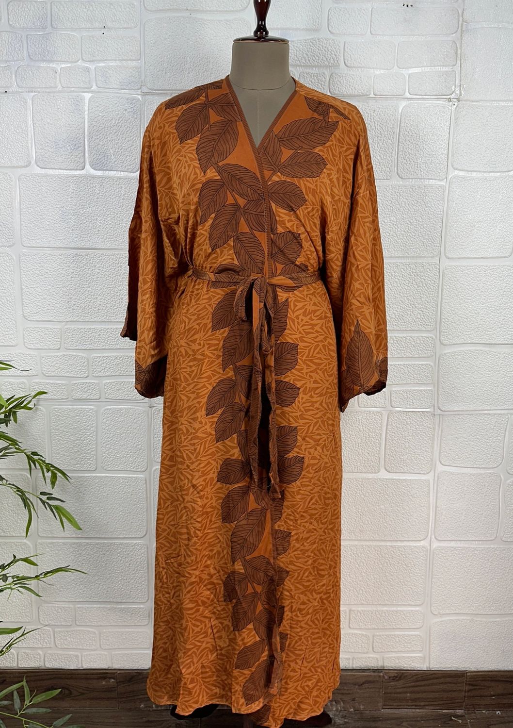 Recycled Silk Long Robe No. 14