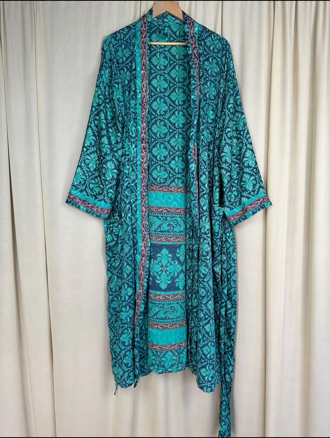 Recycled Silk Long Robe No. 20