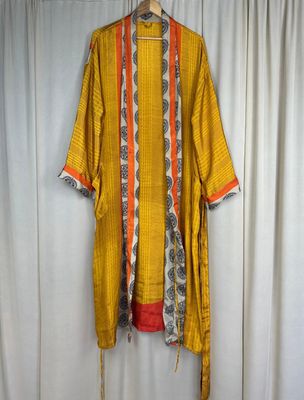 Recycled Silk Long Robe No. 21