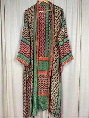Recycled Silk Long Robe No. 7