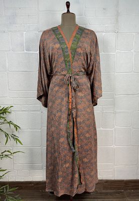 Recycled Silk Long Robe No. 12