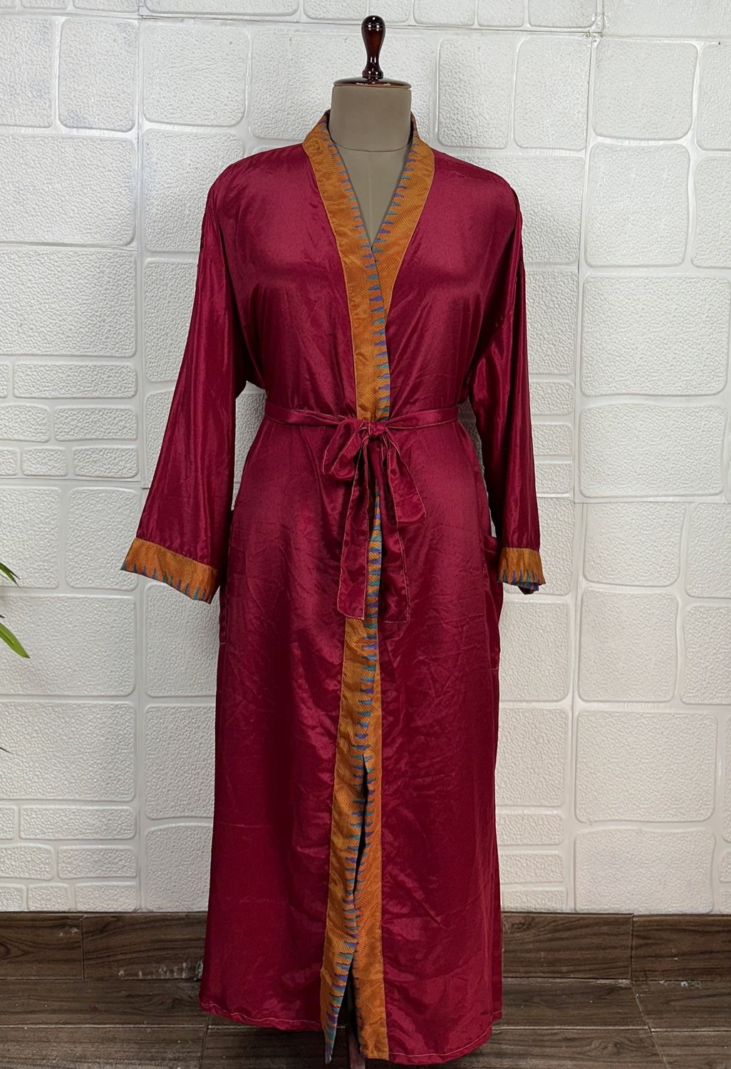 Recycled Silk Long Robe No. 13