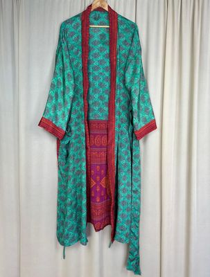 Recycled Silk Long Robe No. 25
