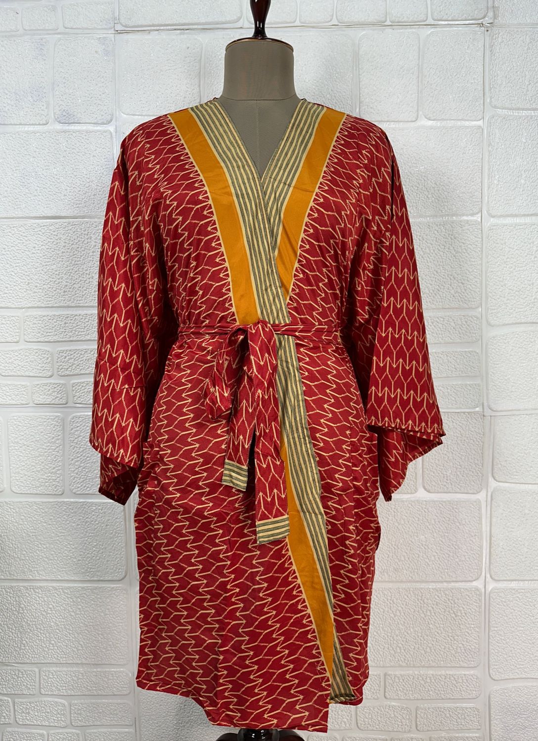 Recycled Silk Short Robe No. 2