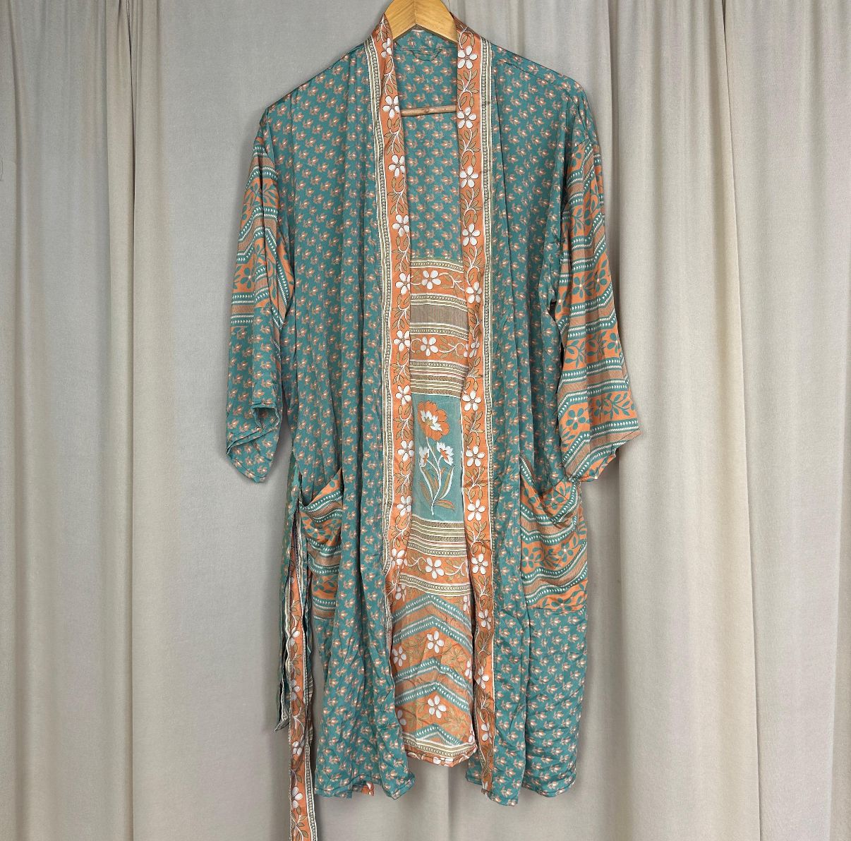 Recycled Silk Short Robe No. 3