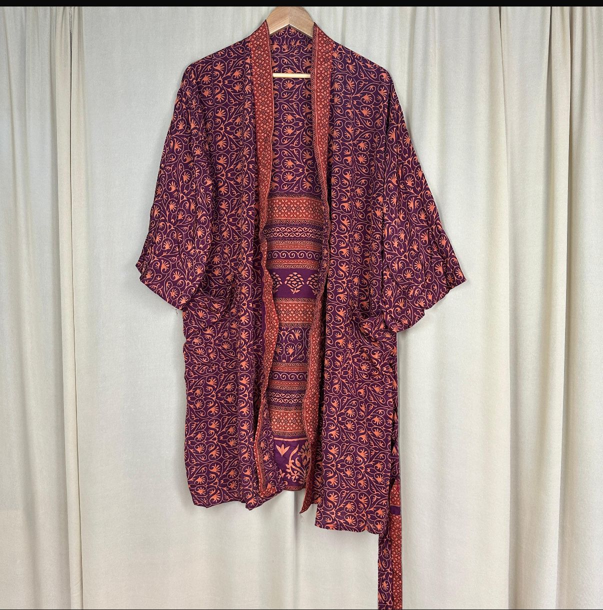 Recycled Silk Short Robe No. 7