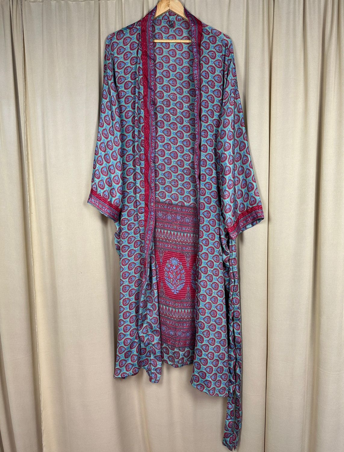 Recycled Silk Long Robe No. 17