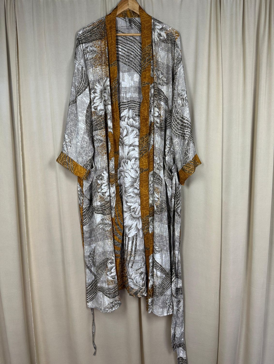 Recycled Silk Long Robe No. 18