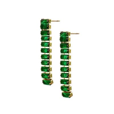 Alessia Emerals CZ Drop Earring