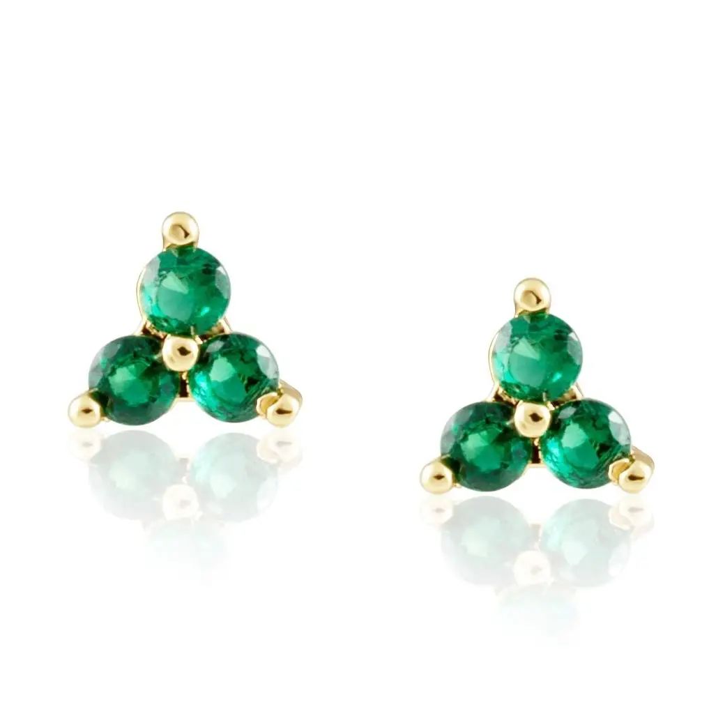 Kira Emerald Studs