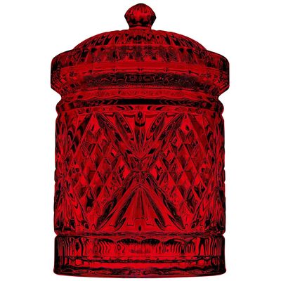 Dublin Red Crystal Kitchen Canister