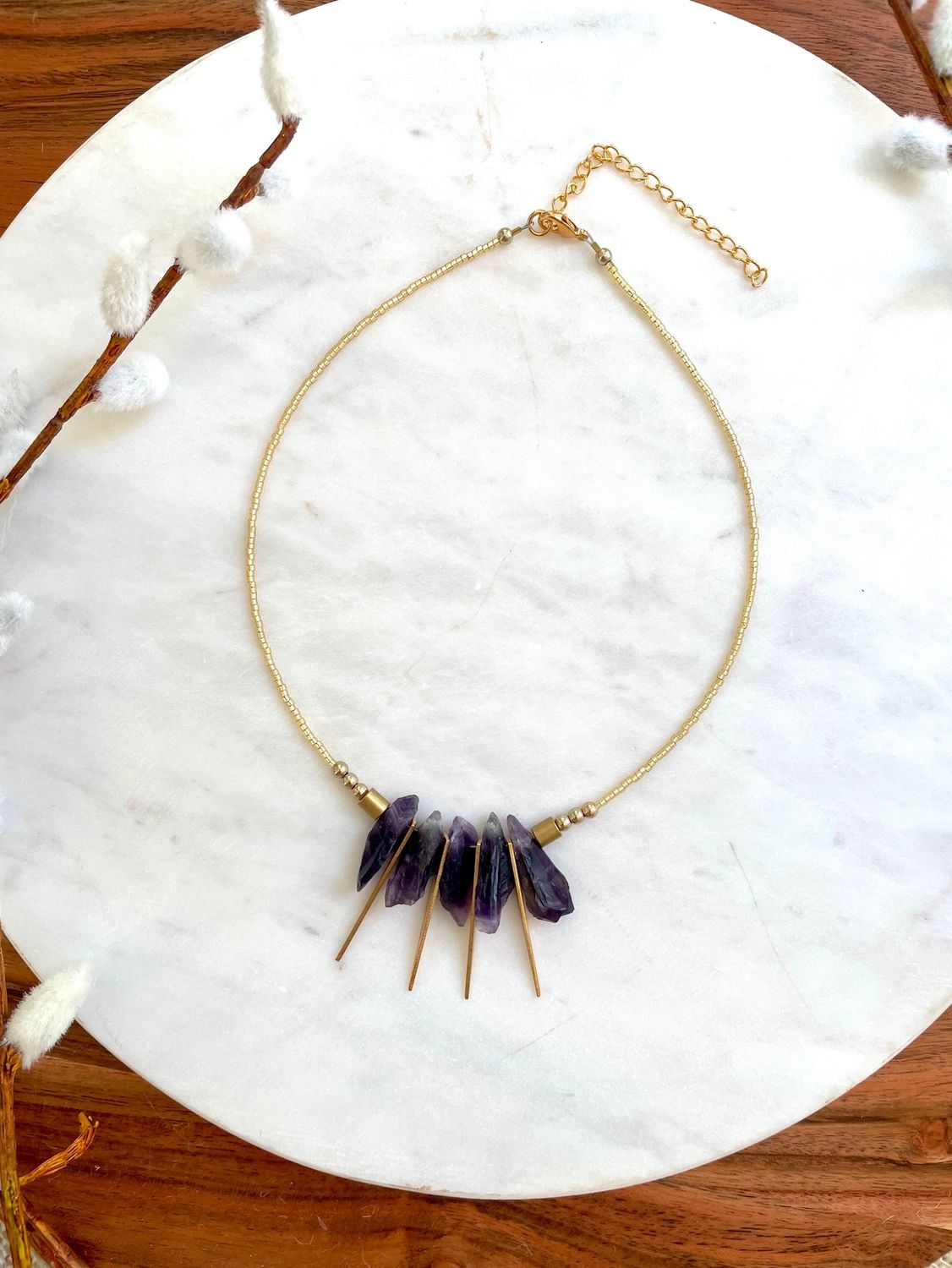 The Draha Necklace, Amethyst Spike