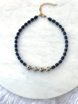 The Taytum Necklace, Dalmation Jasper Choker