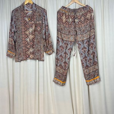 Upcycled Silk PJ Set No. 17 - S/M