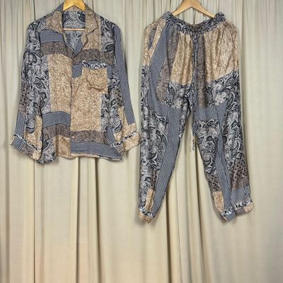 Upcycled Silk PJ Set No. 9 - S/M