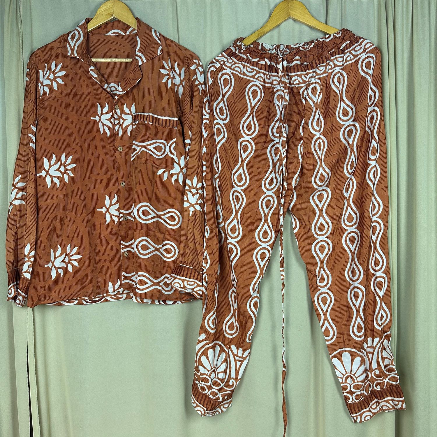 Upcycled Silk PJ Set No. 8 - S/M