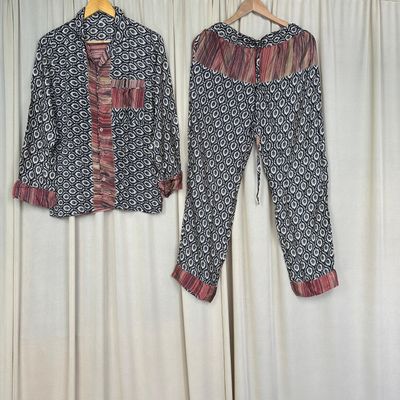Upcycled Silk PJ Set No. 22 - S/M