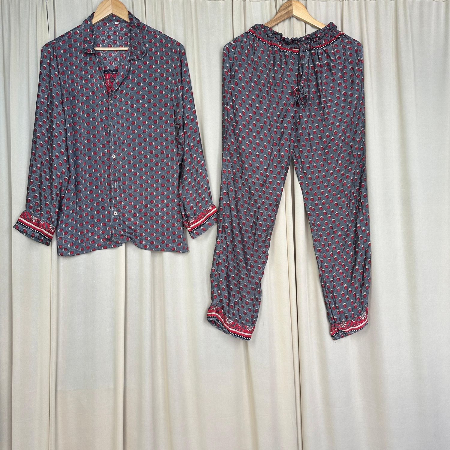 Upcycled Silk PJ Set No. 25 - S/M