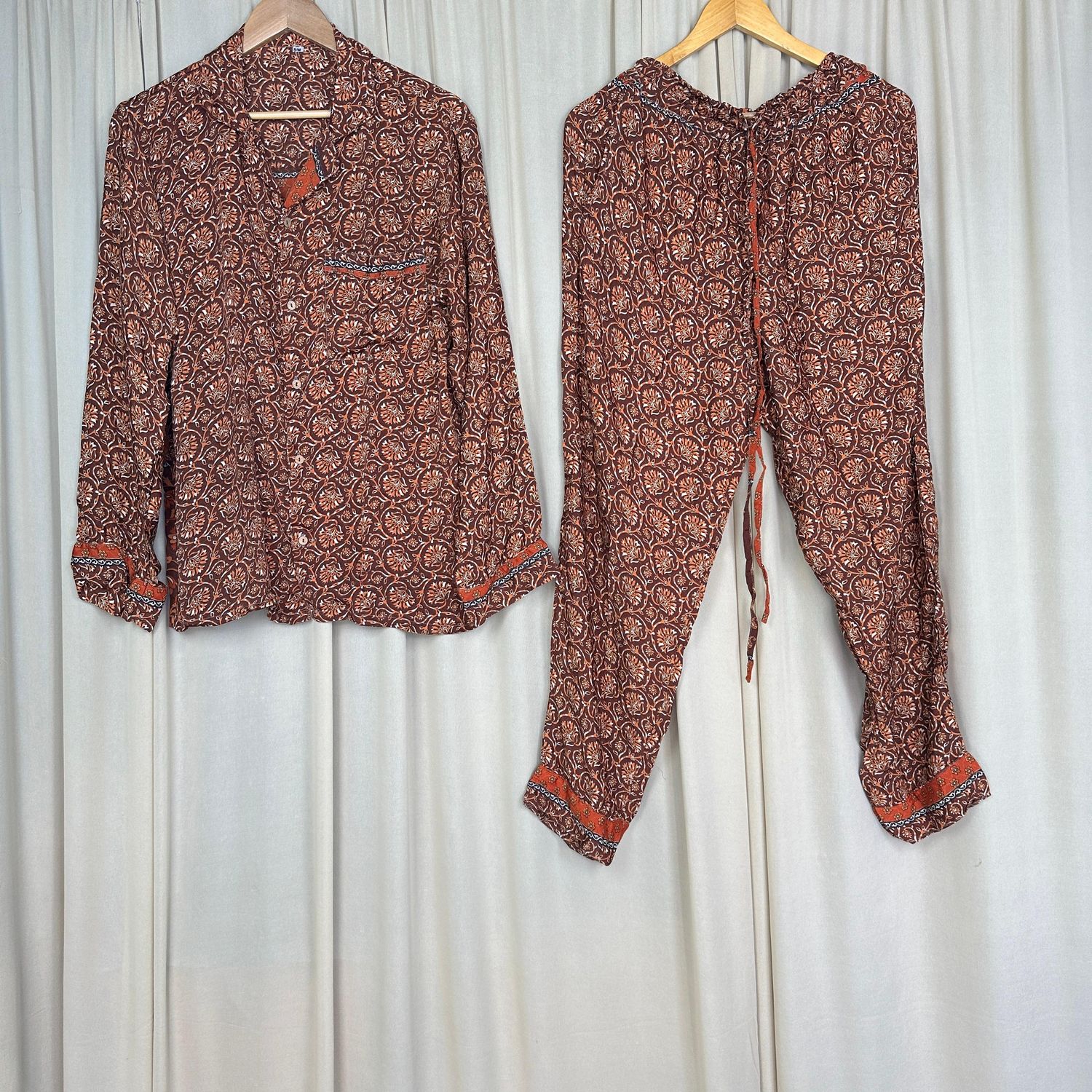 Upcycled Silk PJ Set No. 24 - S/M