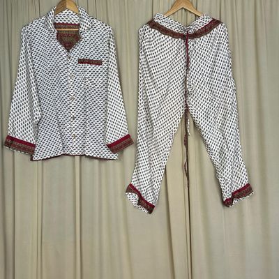 Upcycled Silk PJ Set No. 29 - S/M