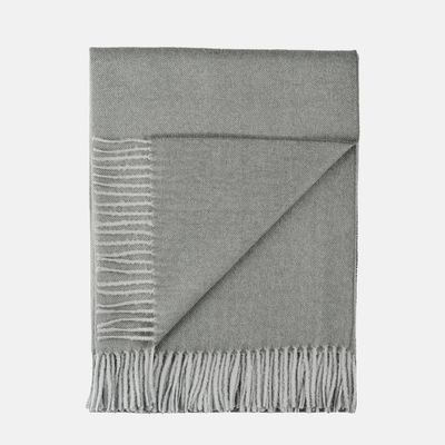 100% Baby Alpaca Throw, Iron Ore