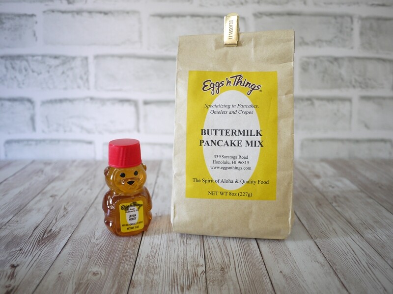 Honey set (1 x 2oz honey bears & 1 x 8oz pancake mix)