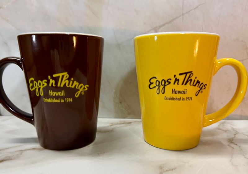 Custom Short Stack Mug (Brown and Yellow)