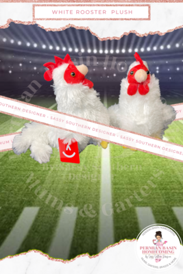 Rooster White Plush