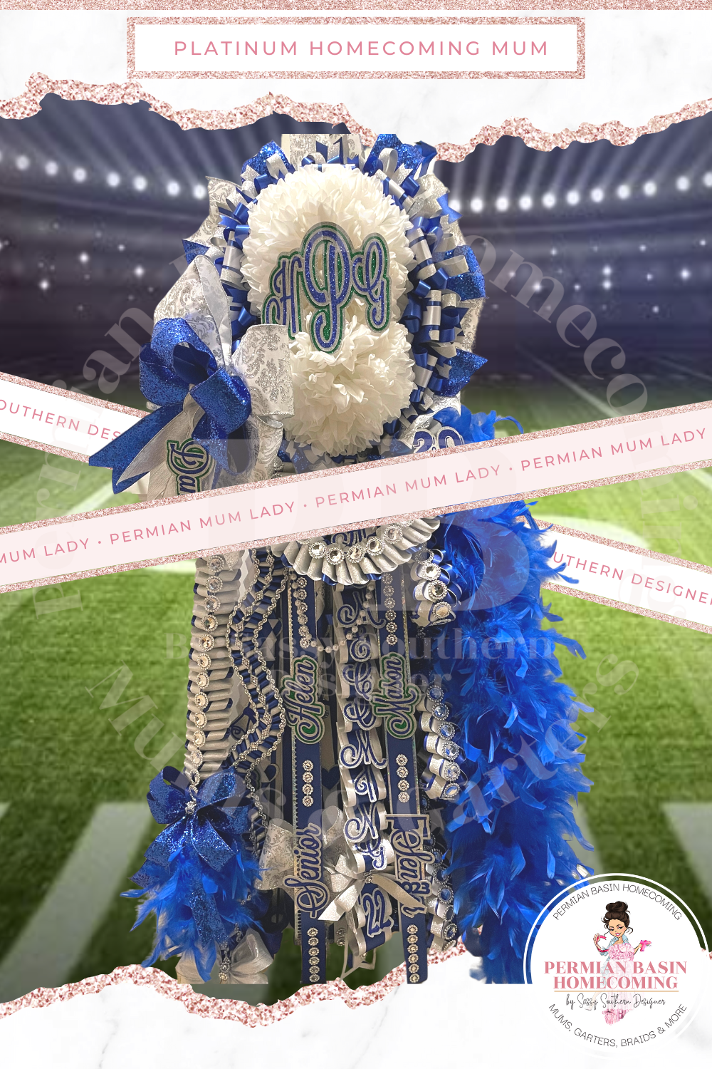 The Platinum Homecoming Mum The Platinum Homecoming Mum