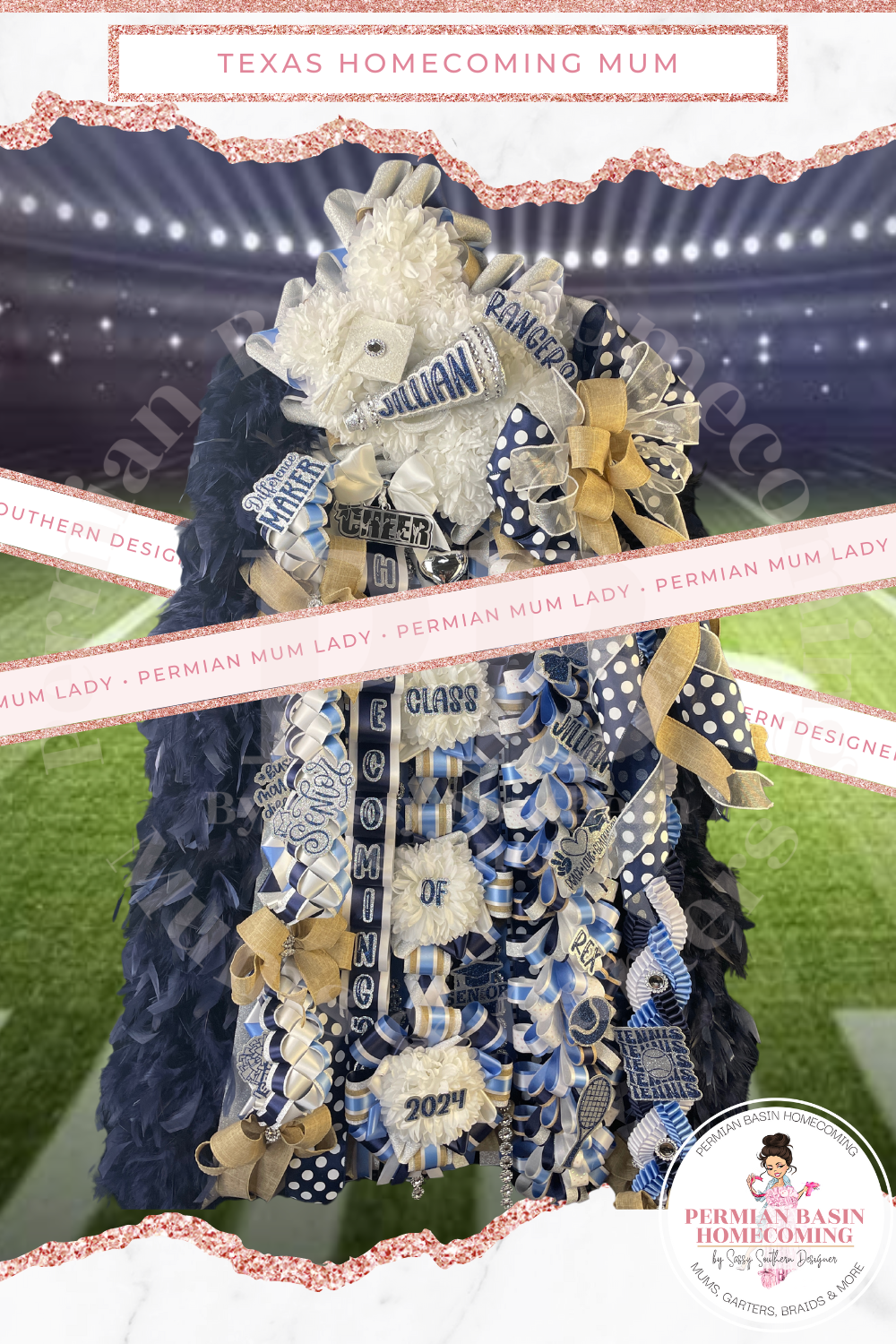 Texas Shaped Homecoming Mum