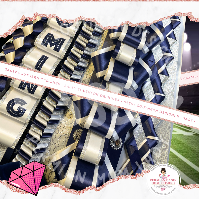 Navy Mums &amp; Garters