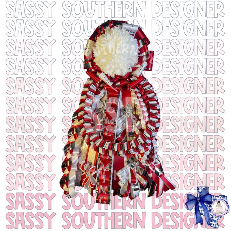 Red &amp; White Signature Garter (49EOG)