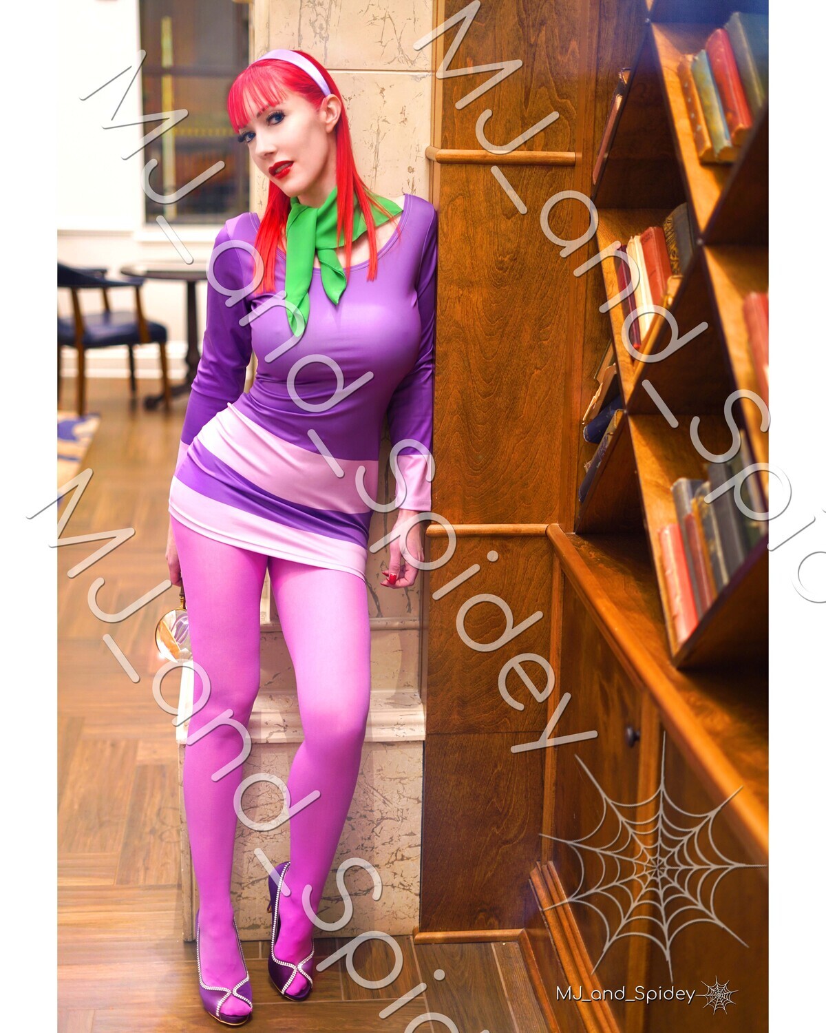 Scooby Doo - Mary Jane Watson - Daphne Blake 3 - Digital Cosplay Image (Cartoons, Velma, Stockings, Heels)