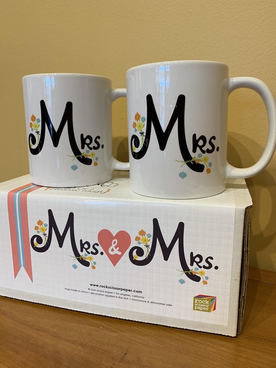 Mrs & Mrs mug set