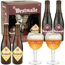 Westmalle Gift Pack w/ Glass 4 x 11.2oz