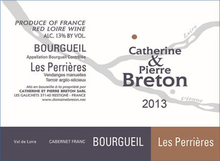 Catherine et Pierre Breton Bourgueil Les Perrières 2002
