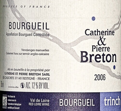 Catherine et Pierre Breton Bourgueil Trinch 2019