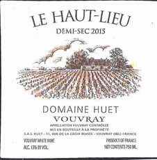 Domaine Huet Vouvray Demi-Sec "Le Haut-Lieu" 2018