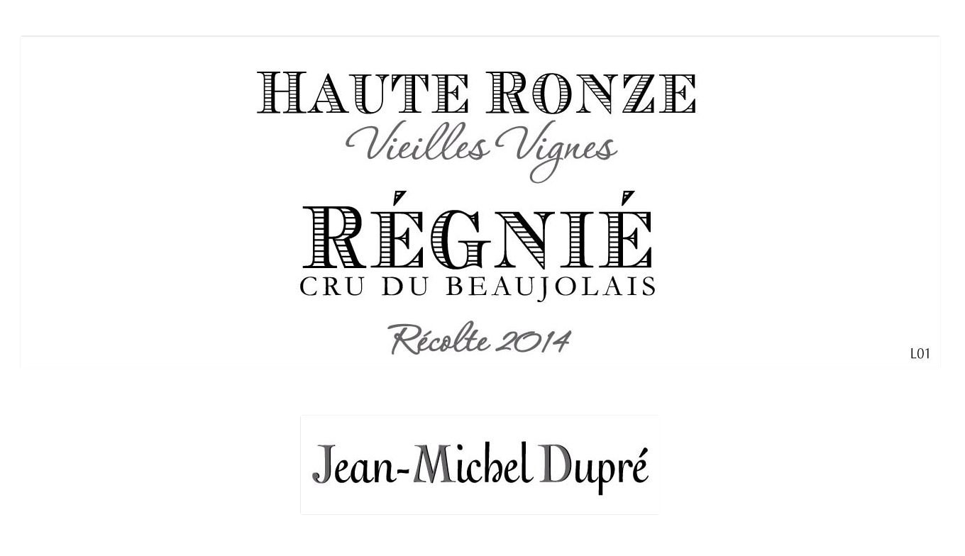 Jean-Michel Dupre Regnie Haut Ronze VV 2019